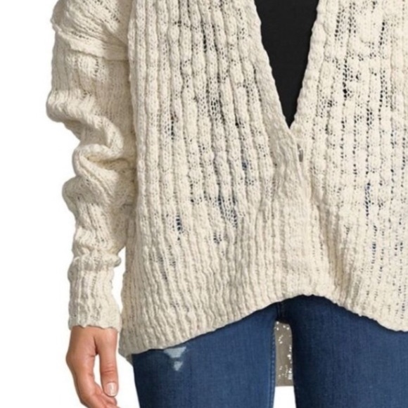 FREE PEOPLE Chunky Knit Oversized SWEATER Cardigan - Picture 2 of 8